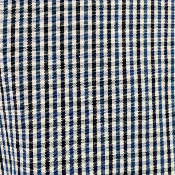 DEPARTMENT FIVE Size 35 White Navy Black Plaid Cotton Blend Casual Pants - Picture 2 of 6
